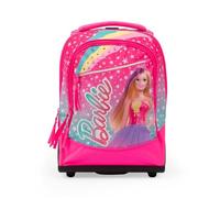 Giochi Preziosi Barbie - Trolley con 2 ruedas, bolsillo frontal e interior, asa de tela y telescópica, ruedas de carro reforzadas y cubreruedas contorneadas Dim 34 x 47 x 23 capacidad 36 l,
