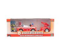 Giochi Preziosi Bombero - Coche de Bomberos con Livrea Original De Rueda Libre, Remolque Y Bombero De 7 Cm con Accesorios De Equipo, para Niños A Partir De 4 Años