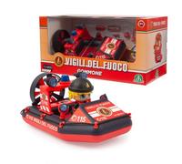 Giochi Preziosi Bomberos - Bote Hinchable de Bomberos de Juguete con librea Original, Figura de 7 cm articulada incluida, Rica en Accesorios, para niños a Partir de 4 años