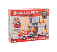 Giochi Preziosi Bomberos- Playset Que Incluye Palacio en Llamas, vehículo de Rueda Libre de Bomberos, Bombero de 7 cm Lleno de Accesorios y Detalles para niños a Partir de 4 años