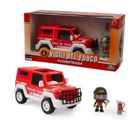 Giochi Preziosi Bomberos - Vehículo de Rueda Libre, Figura de 7 cm articulada incluida, Lleno de Accesorios, para niños a Partir de 4 años
