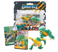 Giochi Preziosi, Dinfroz, T-Rex + Pterodactyl - 2 Figuras de 5 cm, 2 Tarjetas Dino Incluidas para Descubrir el Poder de los Personajes, para niños a Partir de 3 años