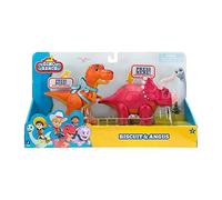 Giochi Preziosi Dino RanchSet Dinosaurios Deluxe, Incluye 2 Dinosaurios Articulados: Biscuit y Angus, como se ve en la televisión, para niños a Partir de 3 años, DNA02000, Multicolor