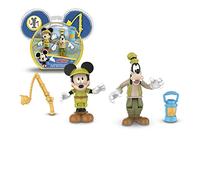 Giochi Preziosi Disney Mickey, 2 Figuras articuladas 7,5 cm con Accesorios, Tema de Camping, Juguete para niños a Partir de 3 años, MCC043