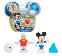 Giochi Preziosi Disney Mickey, 2 Figuras articuladas 7,5 cm con Accesorios, Tema de fútbol, Juguete para niños a Partir de 3 años, MCC042