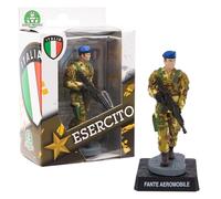Giochi Preziosi Ejército Italiano, Figura de Soldado aéreo, Altura 8 cm, Juguete Militar del ejército Italiano, Uniforme detallado, 11 Modelos para coleccionar