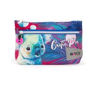 Giochi Preziosi Go Pop Maxi Bag 2 Zip Sweet Jungle Design con Cremallera Personalizada y Dos Bolsillos Grandes para lápices y marcadores, Dimensiones 22 x 6 x 14, Multicolor, Go Pop, Multicolor,