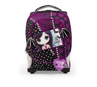 Giochi Preziosi Go Pop-Mochila Trolley 2R Dark Love,Bolsillo Frontal E Interior,Respaldo Y Correas Acolchadas,Asa Tela Y Telescópica,Carro con Ruedas Reforzadas Cubiertas Ruedas Moldeadas Pop Up,