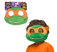 Giochi Preziosi Las tortugas Ninja, Máscara de tortuga Ninja, Disfraz, Michelangelo, Para niños a partir de 4 años, TU8253