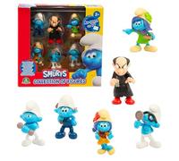 Giochi Preziosi Les Pitufos, Estuche de 6 Figuras de 5,5 cm, 1 Exclusivo, Modelos aleatorios, Juguetes para niños a Partir de 3 años, PUF14, Azul
