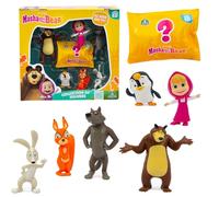 Giochi Preziosi Masha & Michka, Estuche de 7 Figuras, con 1 Sorpresa, Coleccionable, Juguetes para niños a Partir de 3 años, MHA23