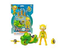 Giochi Preziosi Petronix Defender - JIA y Paul-E, misión con Motocicleta y Mochila extraíble Juguete, Figura de acción de 7 cm, superhéroe transformable para niños a Partir de 3 años