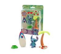 Giochi Preziosi Stitch - Playset Stich a Tema Surf, Incluye Stich de 5 cm, Contiene Tabla de Surf y Muchos Accesorios para Crear Divertidas Aventuras, para niños a Partir de 3 años