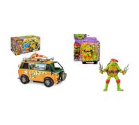 Giochi Preziosi Tortugas Ninja - Pizza Fire Delivery Van, Juguete de la Furgoneta de Reparto & Tortugas Ninja - Figura Básica Raphael, Figura de acción articulada, diseño Original