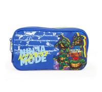 Giochi Preziosi Turtles- Maxi bolsita de Tortugas con Doble Cremallera Frontal para Aprovechar Compartimentos Separados, Muy espaciosa y espaciosa, 22 x 6 x 14 cm, Multicolor, Tortugas