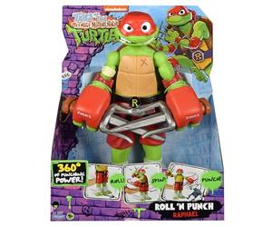 Giochi Preziosi Turtles - Raphael Rolling Punch Tortugas Ninja Caos Mutante, Personaje Gigante Rafael 30 cm con Fución Combate y Arma Incluida, para niños a Partir de 4 años