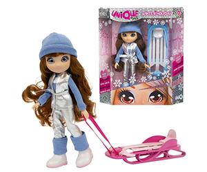 Giochi Preziosi ÚNICO Eyes, Muñeca de 25 cm - Sophia, con su Mirada Que te Sigue de los Ojos, con Ropa de Invierno y Accesorios, Juguete para niños a Partir de 3 años, MYM173