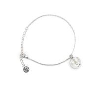 Gioielli Botanici Pulsera con semillas de diente - Acero Inoxidable - Ajustable - Ampolla de cristal con flores naturales