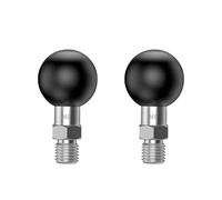 GIONAR 2 tornillos M8 con adaptador de bola de 1 pulgada, montaje Ram Mount, para espejo retrovisor de motocicleta, brazo de conexión compatible con Ram Mount motocicleta soporte para teléfono móvil