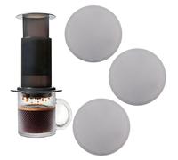 GIONAR 3 filtros de metal para Aeropress y fabricantes ultrafinos, filtro reutilizable para Aeropress, filtro de café de acero inoxidable de 61 mm, anticorrosión y fácil de limpiar, para los amantes