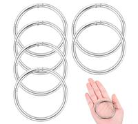 GIONAR 6 llaveros grandes de diámetro interior 50 mm, mosquetón redondo, anillo en O para llavero, bolso de mano