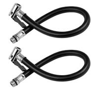GIONAR Juego de 2 adaptadores universales para inflador de neumáticos, tubo de aire de goma flexible, tubos de repuesto para bombas de aire, compresores y extensiones de válvulas, para coche, moto,