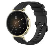 GIOPUEY 18mm Correas Compatible con Hama Smartwatch 7000, Suave Silicona La Correa [Resistente al Desgaste] [Transpirable] Pulsera - Black