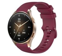 GIOPUEY 18mm Correas Compatible con Hama Smartwatch 8900 1,32, Suave Silicona La Correa [Resistente al Desgaste] [Transpirable] Pulsera - Dark Red
