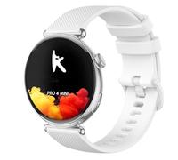 GIOPUEY 18mm Correas Compatible con Knauermann Pro 4 Mini 41mm/Pro 3 Mini/Neo 2 Rund/Lady 3/Pro 2 FE, Suave Silicona La Correa [Resistente al Desgaste] [Transpirable] Pulsera - White