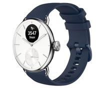 GIOPUEY 18mm Correas Compatible con Withings ScanWatch 2 38mm/Nova Brilliant 39mm/ScanWatch Light, Suave Silicona La Correa [Resistente al Desgaste] [Transpirable] Pulsera - Dark Blue
