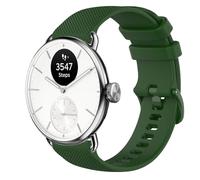 GIOPUEY 18mm Correas Compatible con Withings ScanWatch 2 38mm/Nova Brilliant 39mm/ScanWatch Light, Suave Silicona La Correa [Resistente al Desgaste] [Transpirable] Pulsera - Dark Green