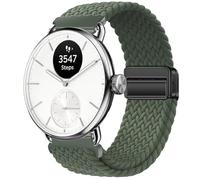 GIOPUEY 18mm Correas Magnética Compatible con Withings ScanWatch 2 38mm/Nova Brilliant 39mm/ScanWatch Light, Correa Tejida de Nailon Suave [Unisexo] [Transpirable] - Green