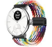 GIOPUEY 18mm Correas Magnética Compatible con Withings ScanWatch 2 38mm/Nova Brilliant 39mm/ScanWatch Light, Correa Tejida de Nailon Suave [Unisexo] [Transpirable] - Colourful-B