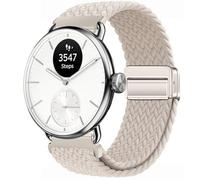 GIOPUEY 18mm Correas Magnética Compatible con Withings ScanWatch 2 38mm/Nova Brilliant 39mm/ScanWatch Light, Correa Tejida de Nailon Suave [Unisexo] [Transpirable] - Beige