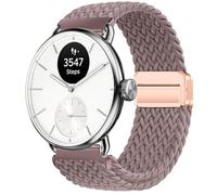GIOPUEY 18mm Correas Magnética Compatible con Withings ScanWatch 2 38mm/Nova Brilliant 39mm/ScanWatch Light, Correa Tejida de Nailon Suave [Unisexo] [Transpirable] - Purple