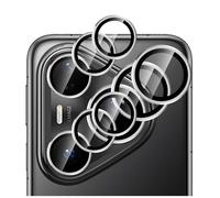 GIOPUEY 2 Pack Protector de Lente de Cámara Compatible con Huawei Pura 80 Pro, [Protección Integral][Doble Protección] Metal + Vidrio Templado, Protector de Cámara - Silver