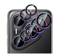 GIOPUEY 2 Pack Protector de Lente de Cámara Compatible con Huawei Pura 80 Ultra, [Protección Integral][Doble Protección] Metal + Vidrio Templado, Protector de Cámara - Colorful