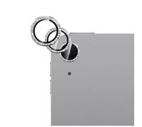 GIOPUEY 2 Pack Protector de Lente de Cámara Compatible con iPad Air M3 11 inch/13 Inch 2025, [Protección Integral][Doble Protección] Metal + Vidrio Templado - Diamond Bling Silver