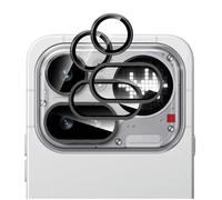 GIOPUEY 2 Pack Protector de Lente de Cámara Compatible con Nothing Phone 4a Pro, [Protección Integral][Doble Protección] Metal + Vidrio Templado, Protector de Cámara - Black