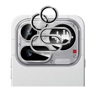 GIOPUEY 2 Pack Protector de Lente de Cámara Compatible con Nothing Phone 4a Pro, [Protección Integral][Doble Protección] Metal + Vidrio Templado, Protector de Cámara - Silver