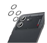 GIOPUEY 2 Pack Protector de Lente de Cámara Compatible con Nothing Phone 4b, [Protección Integral][Doble Protección] Metal + Vidrio Templado, Protector de Cámara - Silver