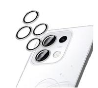 GIOPUEY 2 Pack Protector de Lente de Cámara Compatible con OPPO Reno 16 Pro, [Protección Integral][Doble Protección] Metal + Vidrio Templado, Protector de Cámara - Silver