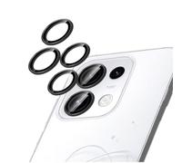 GIOPUEY 2 Pack Protector de Lente de Cámara Compatible con OPPO Reno 16FS, [Protección Integral][Doble Protección] Metal + Vidrio Templado, Protector de Cámara - Black