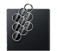 GIOPUEY 2 Pack Protector de Lente de Cámara Compatible con Samsung Galaxy Z Trifold, [Protección Integral][Doble Protección] Metal + Vidrio Templado, Protector de Cámara - Silver