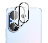 GIOPUEY 2 Pack Protector de Lente de Cámara Compatible con Vivo V60, [Protección Integral][Doble Protección] Metal + Vidrio Templado, Protector de Cámara - Silver