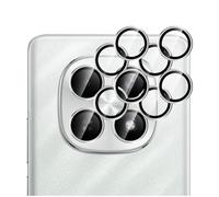 GIOPUEY 2 Pack Protector de Lente de Cámara Compatible con Xiaomi Redmi Note 15 4G, [Protección Integral][Doble Protección] Metal + Vidrio Templado, Protector de Cámara - Silver