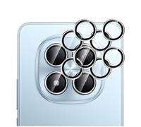 GIOPUEY 2 Pack Protector de Lente de Cámara Compatible con Xiaomi Redmi Note 15 Pro 4G, [Protección Integral][Doble Protección] Metal + Vidrio Templado, Protector de Cámara - Silver