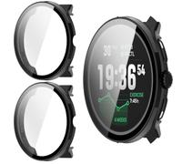 GIOPUEY 2 Piezas Funda para SUUNTO Race 3S Protector Pantalla | Case Duro para PC con Cristal Templado 9H HD, Protección Completa, Resistentes Arañazos, Alta Sensibilidad, Black
