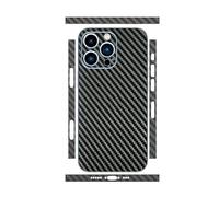 GIOPUEY[2 Piezas Protector Trasero Compatible con iPhone 12, iPhone 12 Protector de Pantalla Trasera, Textura de Fibra de Carbono, Textura Mate, Anti-Huella Digital, Anti-Arañazos - Black