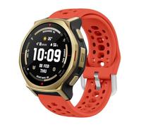 GIOPUEY 20mm Correas Compatible con Amazfit T-Rex 3 Pro 44mm/Active 3 Premium/Cheetah 2 Pro, Suave silicona La Correa [Resistente al Desgaste] [Transpirable] Pulsera - red